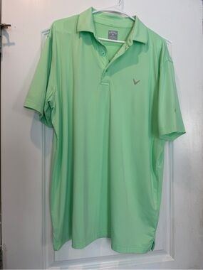 Callaway Men's Light Mint Green Golf Polo